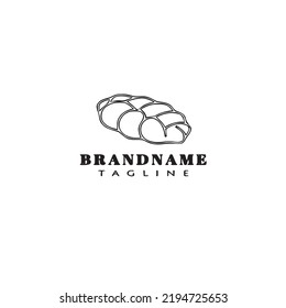 bread cartoon logo icon cute template modern vector illustration