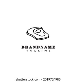 bread cartoon logo icon design template modern vector