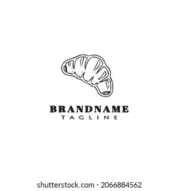 diseño del icono del logo de la caricatura de pan ilustración simple del vector moderno