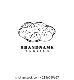 bread cartoon logo icon design template concept modern isolated vector illustration