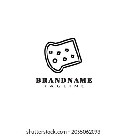 bread cartoon logo icon flat template black modern isolated vector illustration