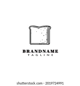 Zeichentrickfilm-Symbol für Brot-Symbol-Vorlage moderne Vektorgrafik