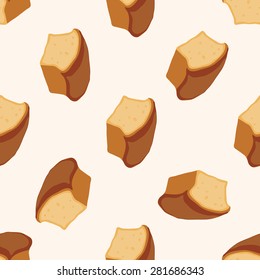 bread , cartoon seamless pattern background