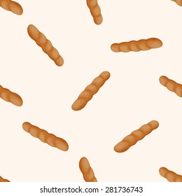 bread , cartoon seamless pattern background