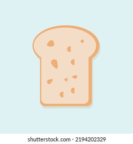 bread cartoon toast meal grain bread sliced breakfast food vector illustration