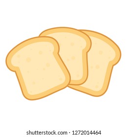 Bread cartoon vector. symbol. logo design.