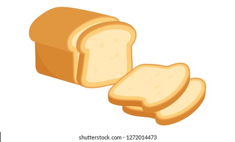 Bread cartoon vector. symbol. logo design.