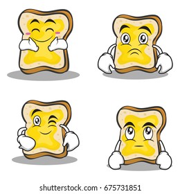 bread character cartoon set collection