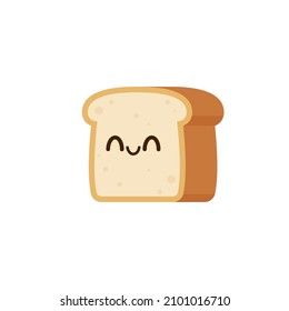 Bread character design. Bread on white background.