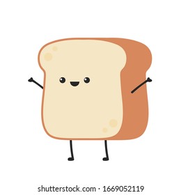 Vector Cute Cartoon Bread Isolated Stock Vector (Royalty Free) 1039654576