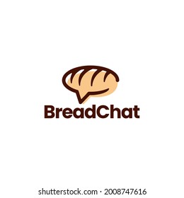 bread chat talk social logo vector icon illustration