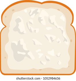 Bread with cheese cream