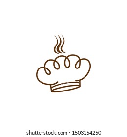 bread chef  logo. mascot Bakery cake fresh hat cook simple food illustration vector