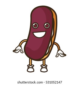 Bread Chocolate Character Vector Logo Design Element