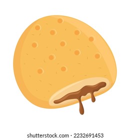 bread with chocolate food icon