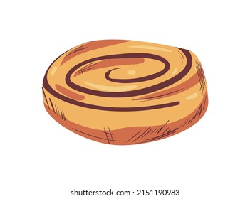 diseño de rollo de canela de pan sobre blanco