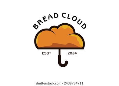 Bread cloud logo design creative concept  simple style