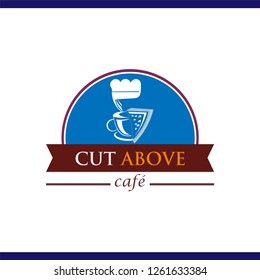 bread and coffee food logo vector template