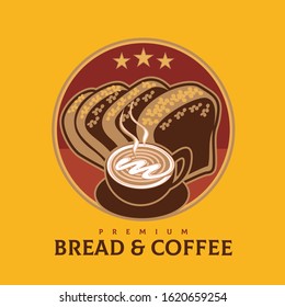 Bread and coffee are a perfect pair for breakfast