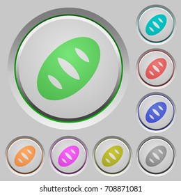 Bread color icons on sunk push buttons