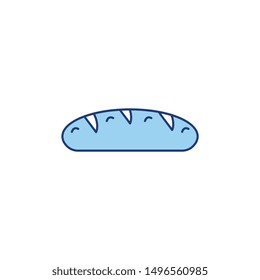 bread color line icon for food