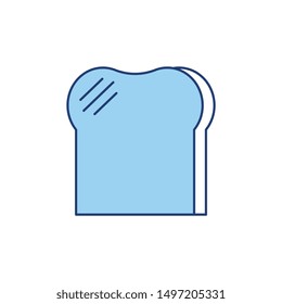 bread color line icon for food