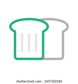 bread color line vector icon