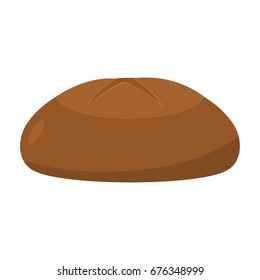 Bread colorful bakery product icon. Vector illustration of bakery product isolated on white background