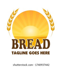 Bread company vector logo isolated cut out on white background. No People. Copy space 
