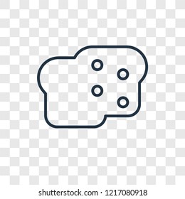 Bread concept vector linear icon isolated on transparent background, Bread concept transparency concept in outline style