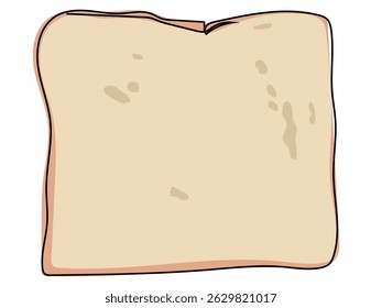 Bread is in a continuous line on a white background.