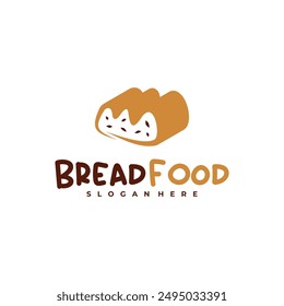 Bread crown logo vector template, Creative King bread logo design concepts