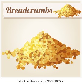 Bread Crumbs. Detailed Vector Icon. Series Of Food And Drink And Ingredients For Cooking.