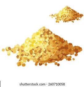 Bread crumbs isolated on white background. Detailed Vector Icon. Series of food and drink and ingredients for cooking. 