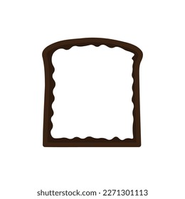 Bread crust icon. Vector illustration.