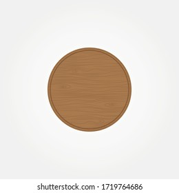 Bread cutting board vector, wooden serving plate.