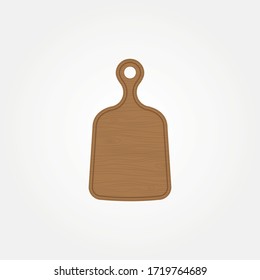 Bread cutting board vector, wooden serving plate. svg