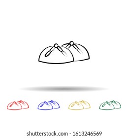 Bread of the dead multi color style icon. Simple thin line, outline vector of dia de muertos icons for ui and ux, website or mobile application