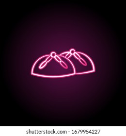 Bread of the dead neon icon. Simple thin line, outline vector of dia de muertos icons for ui and ux, website or mobile application