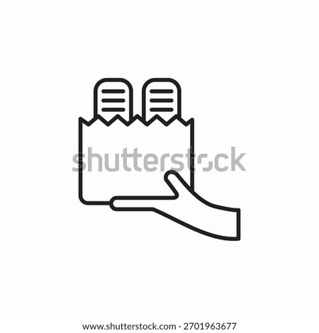 bread delivery icon sign vector