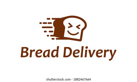 Bread Delivery vector logo. Bakery delivery logo