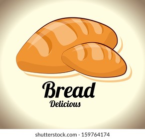 bread design over beige background vector illustration 