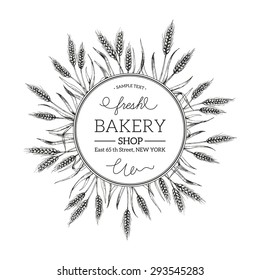 Bread design template round composition. Vector illustration