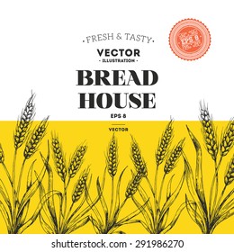 Bread design template. Vector illustration
