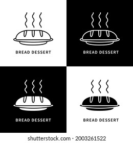 Icono de postre de pan. Logo del Trigo de Pan. Símbolo de vectores de equipo de panadería y cocina