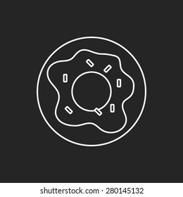 bread donut line icon