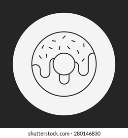 bread donut line icon