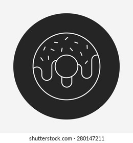 bread donut line icon