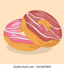 bread, donuts that look good. fast food vector illustration eps 10 for food content