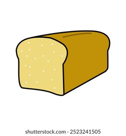 Ícone de doodle de pão ilustração símbolo de sinal de vetor isolado